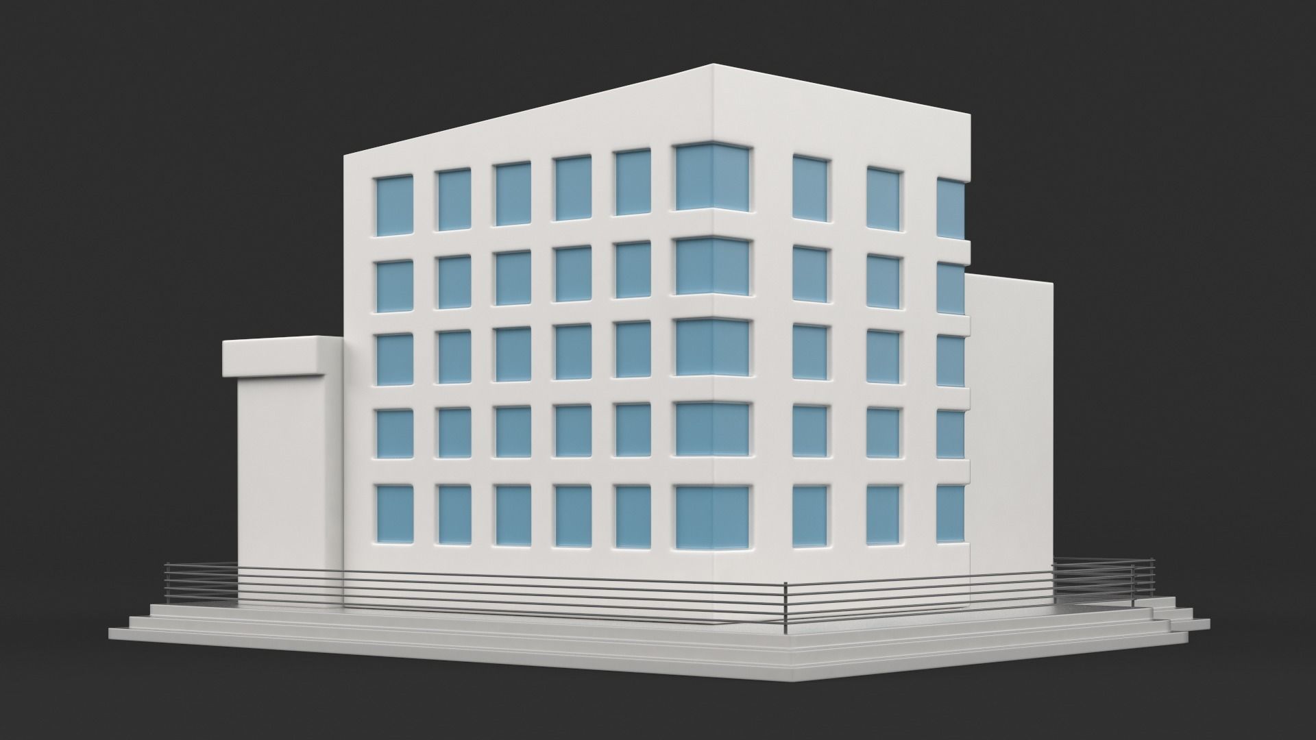 Cartoon Hospital 3D model_4