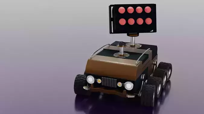 robot-car toy car with light 3D model