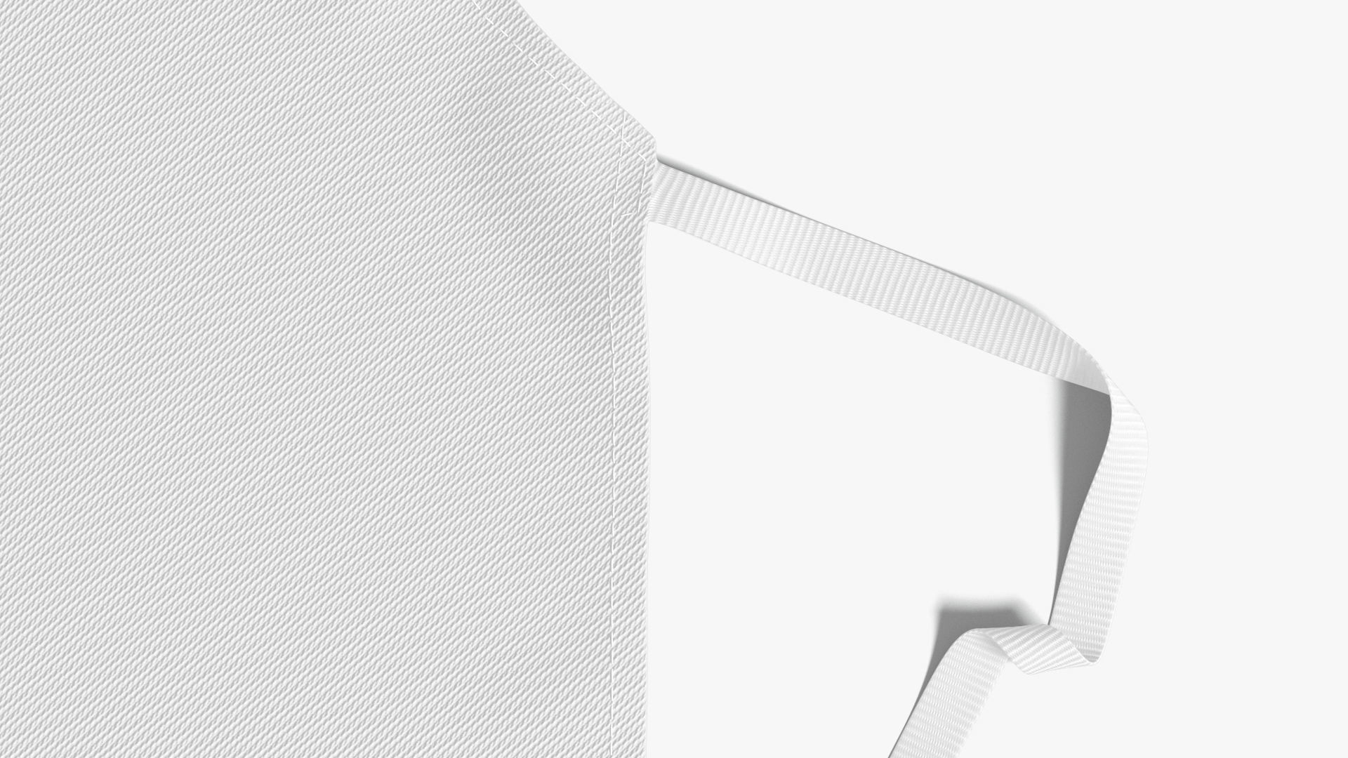 White Protective Apron - chief cook uniform Low-poly 3D model_4