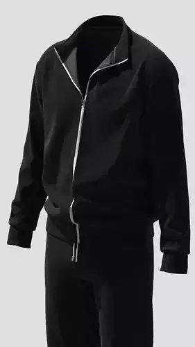 MALE TRACKSUIT w MD file and obj file 3D model Low-poly 3D model