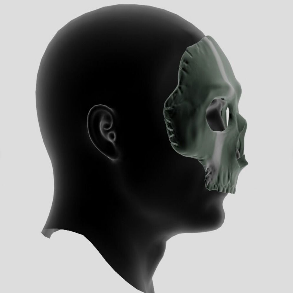 COD GHOST Simon Riley Op Mask STL - Warzone - Call of Duty  3D print model_4