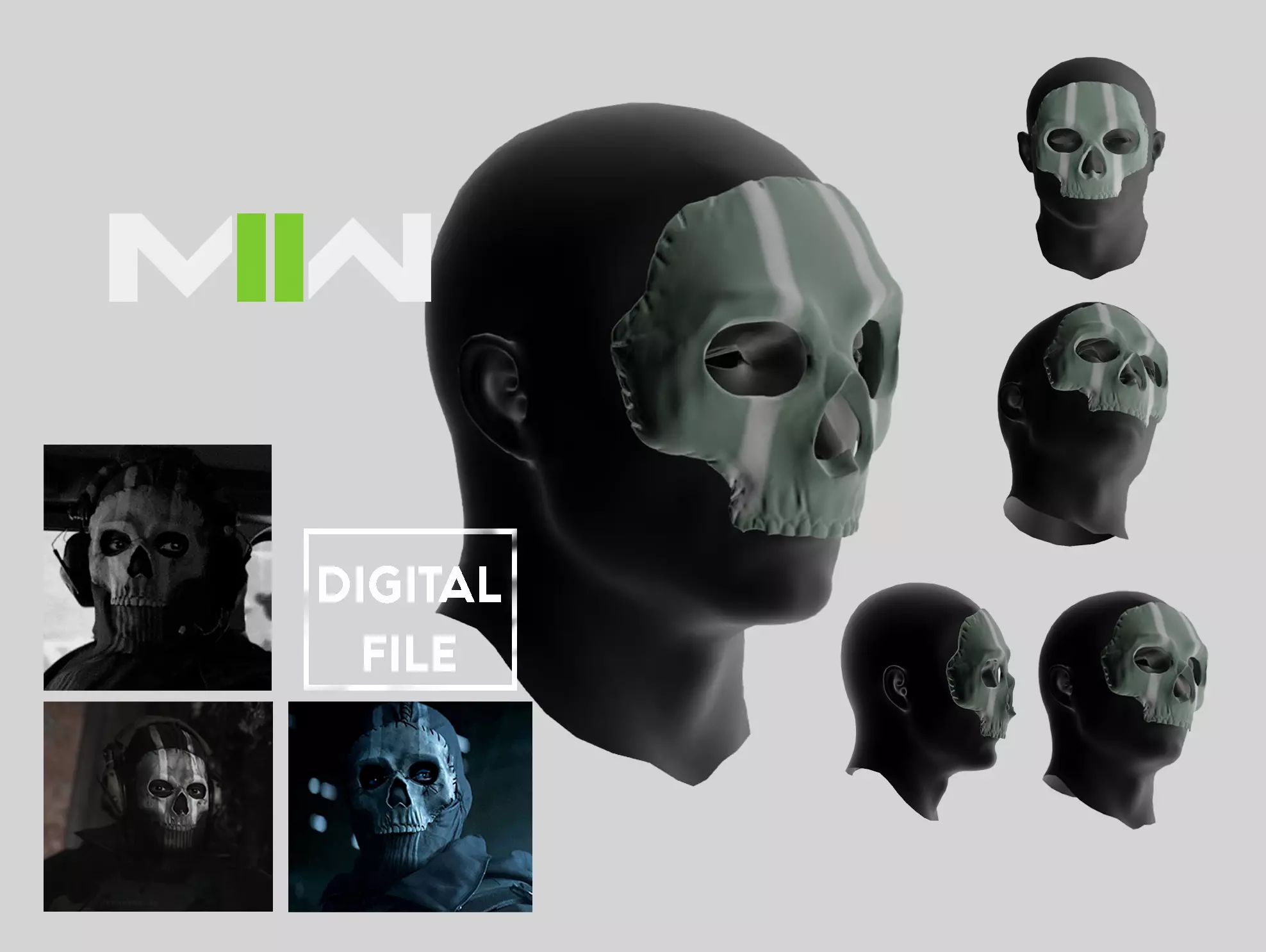 COD GHOST Simon Riley Op Mask STL - Warzone - Call of Duty  3D print model_0