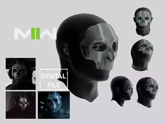 COD GHOST Simon Riley Op Mask STL - Warzone - Call of Duty  3D print model