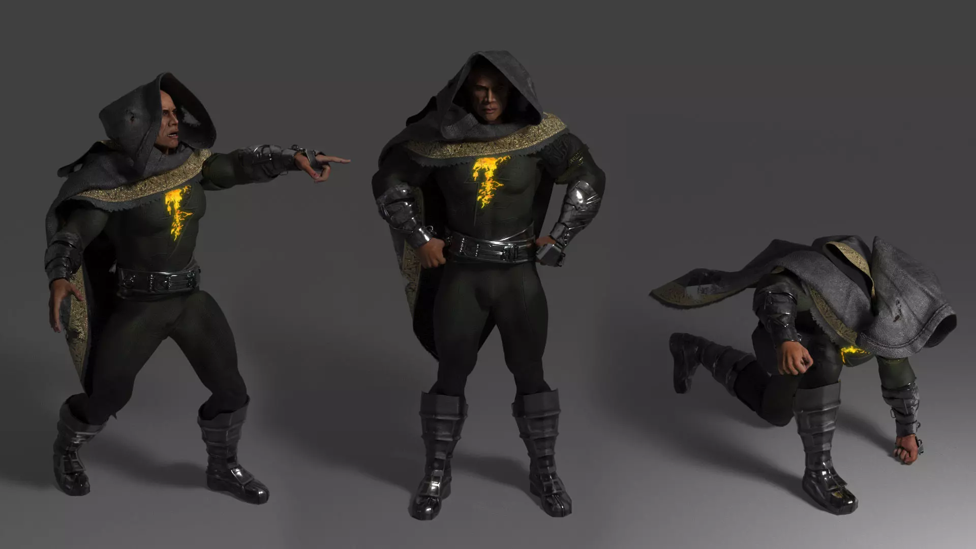 Black Adam Low-poly 3D model