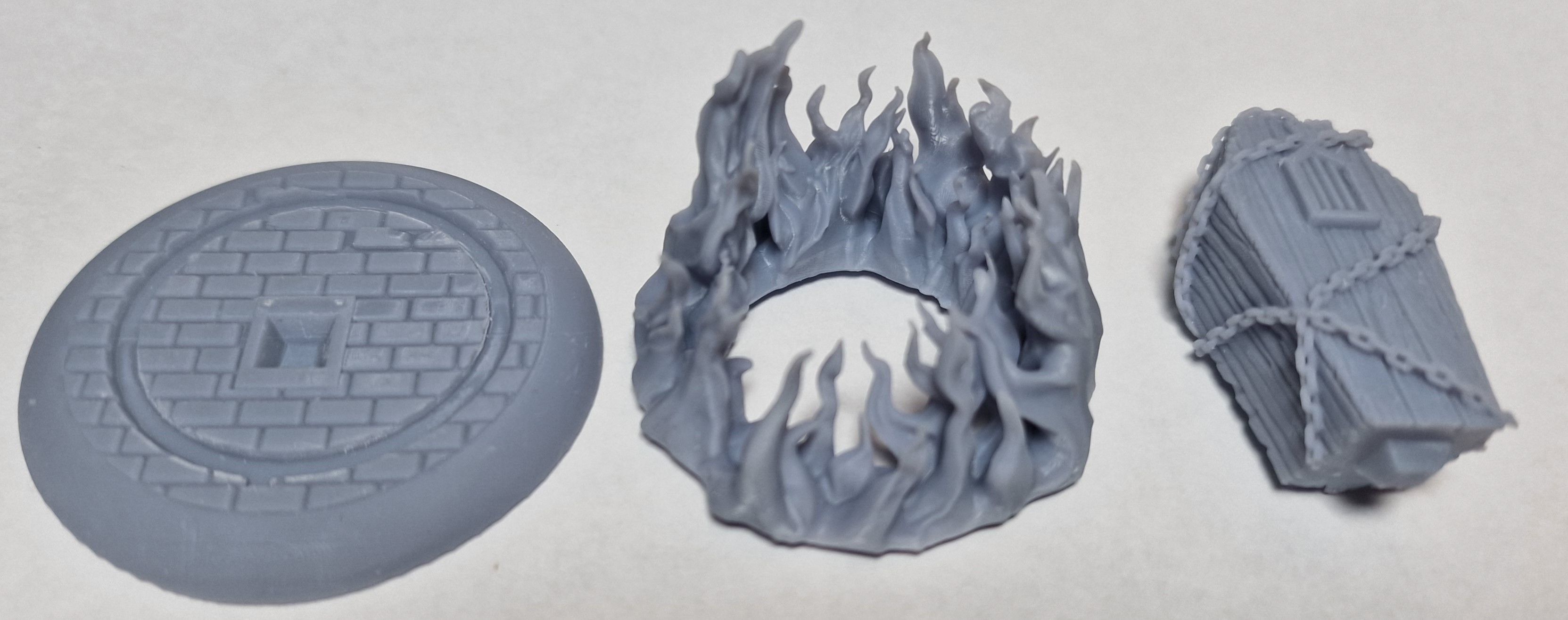 Flaming Coffin Marker 3D print model_3