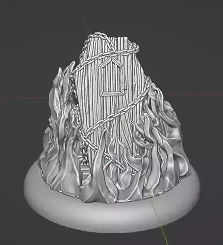 Flaming Coffin Marker