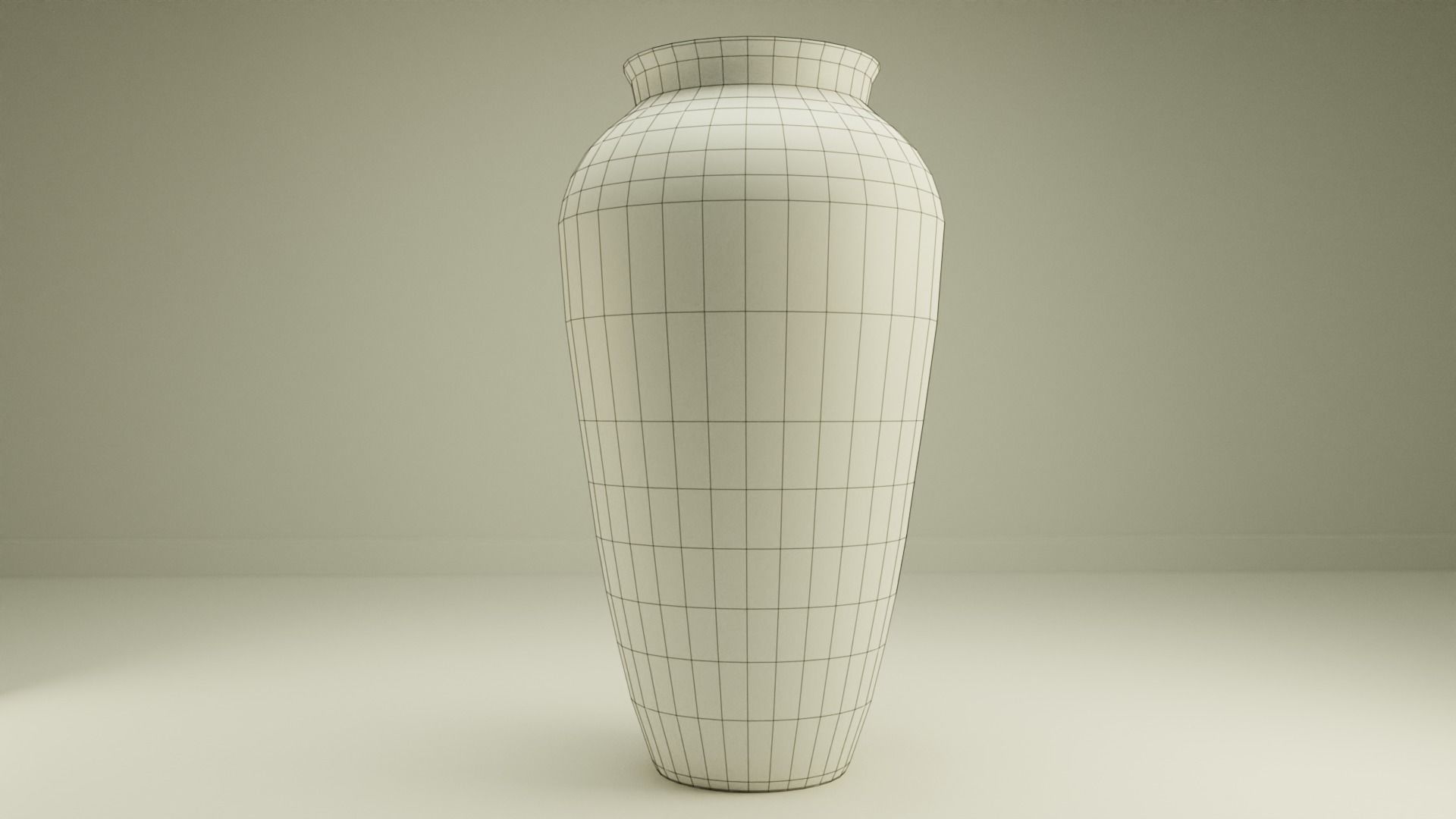 Decorative Wavy Glass Vase Low-poly 3D model_2