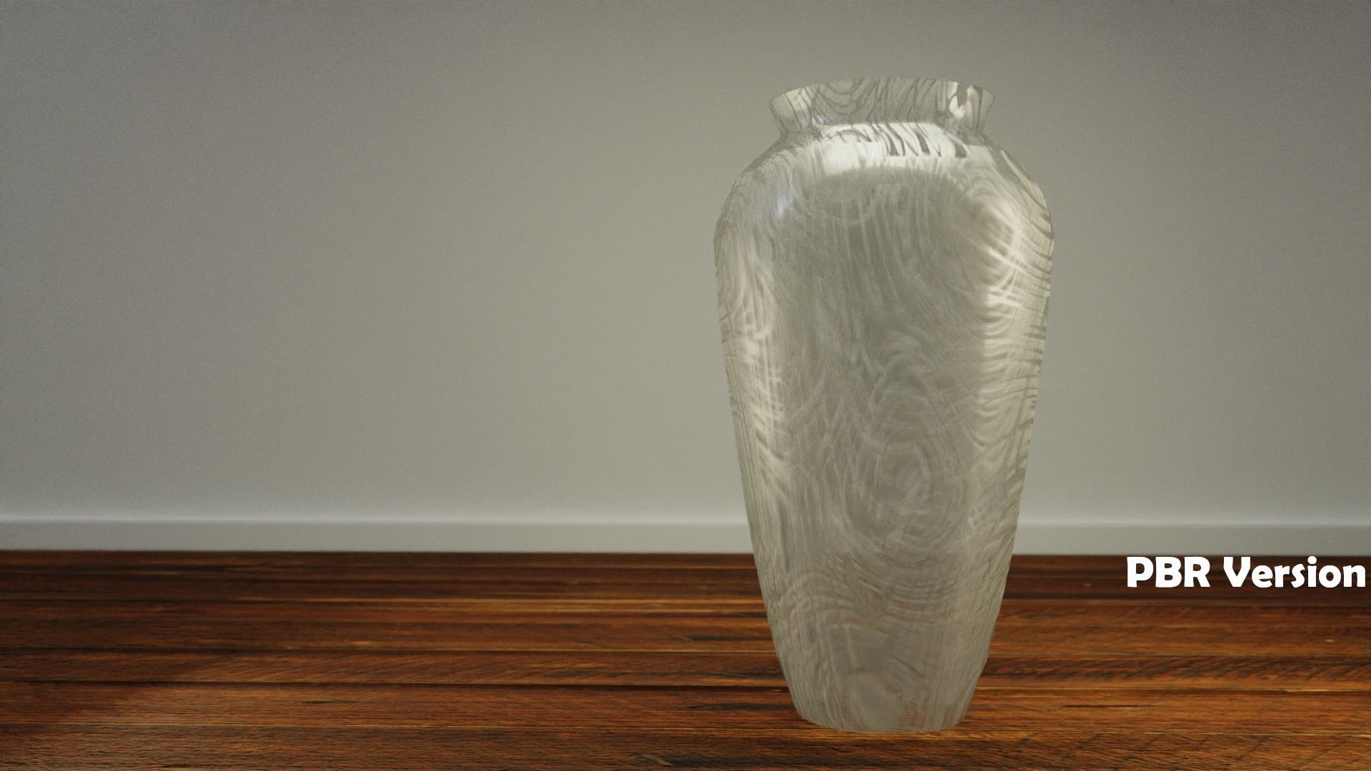 Decorative Wavy Glass Vase Low-poly 3D model_6