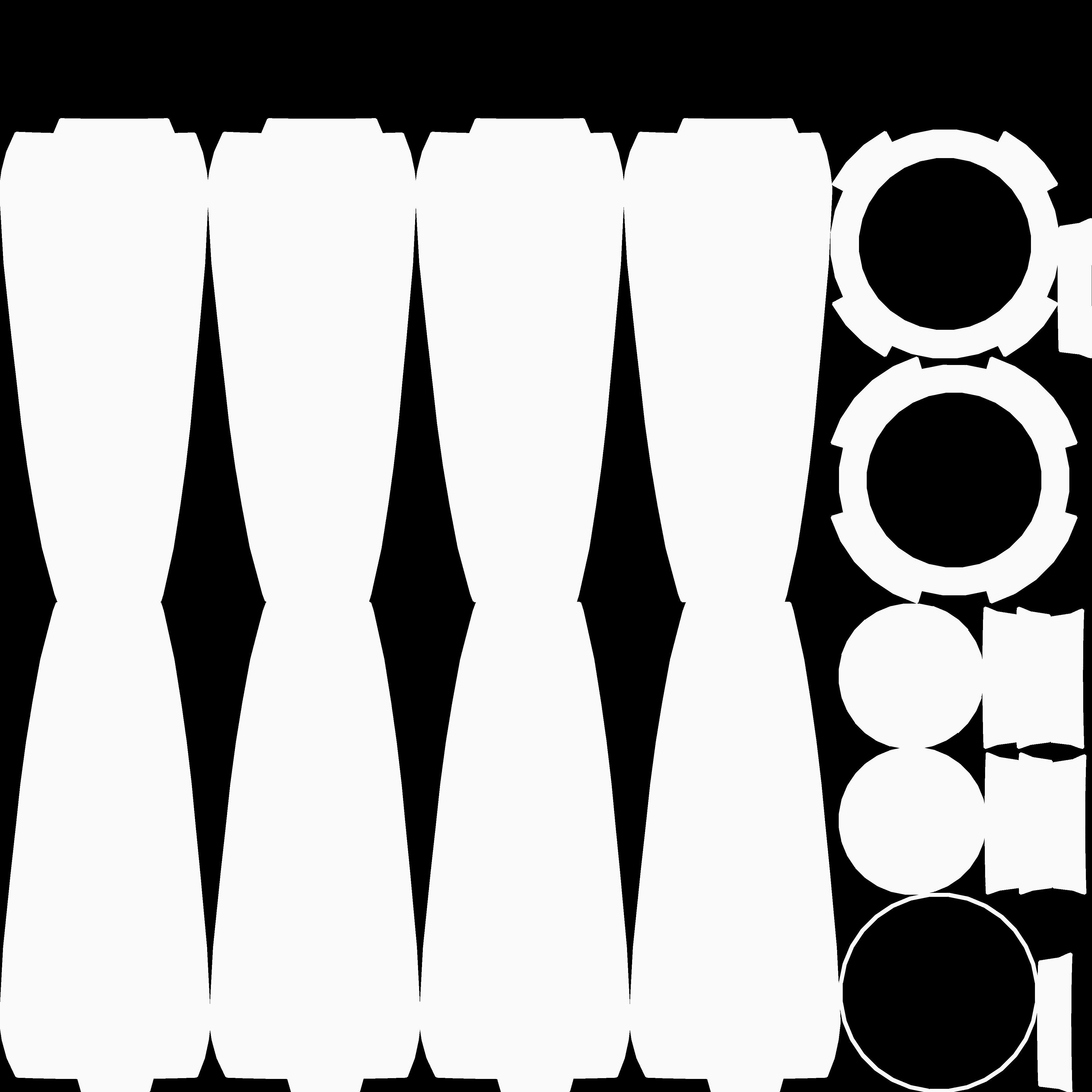 Decorative Wavy Glass Vase Low-poly 3D model_10