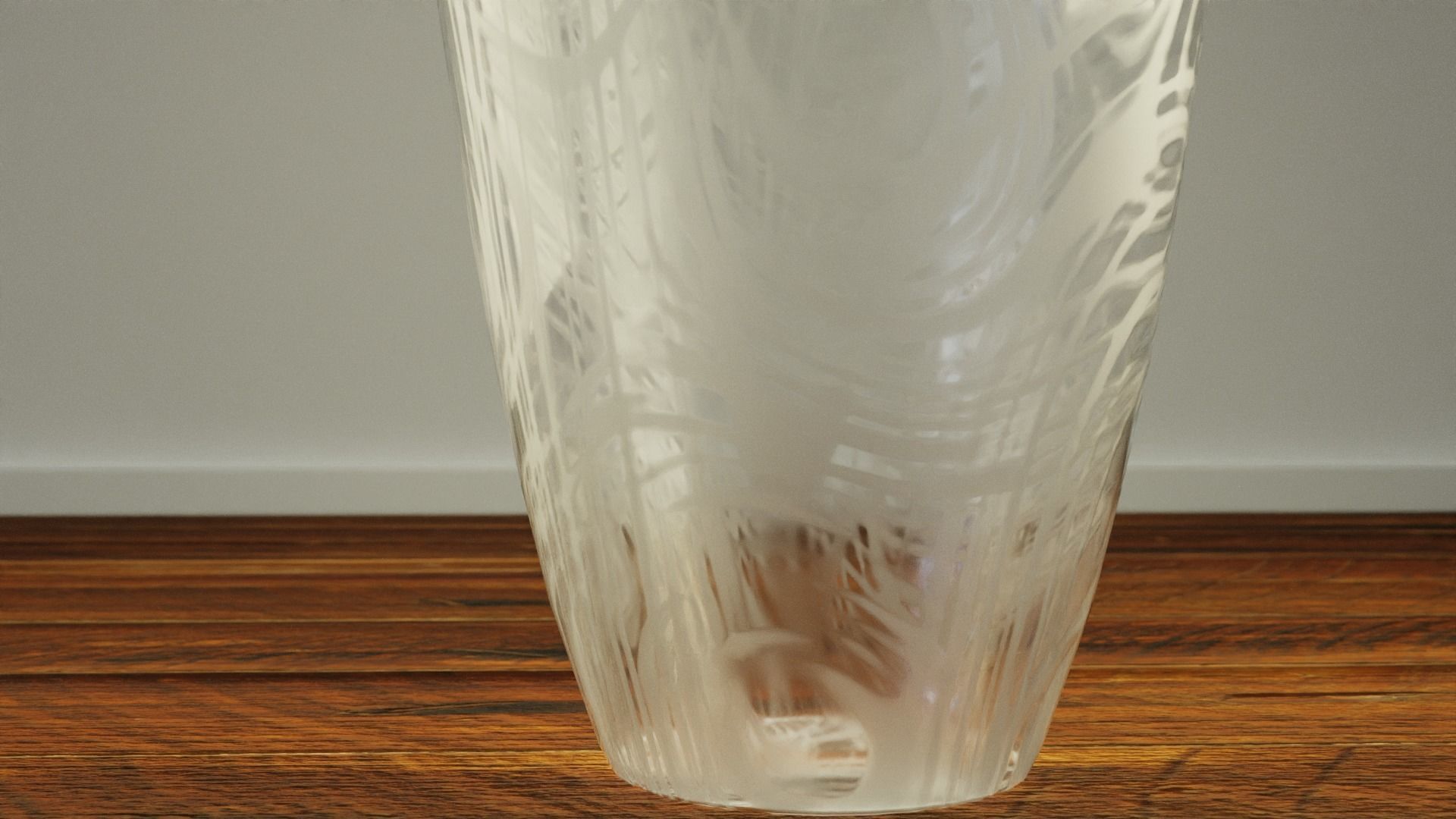 Decorative Wavy Glass Vase Low-poly 3D model_4