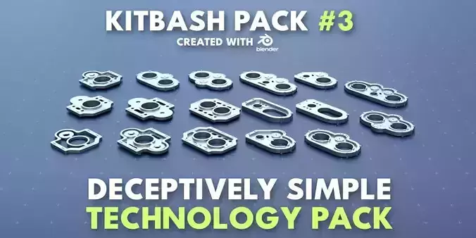 Simple Technology Kitbash Pack 3