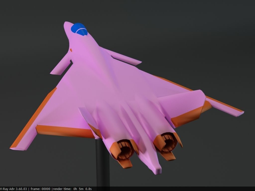 Fictional fighter 2 3D print model_2
