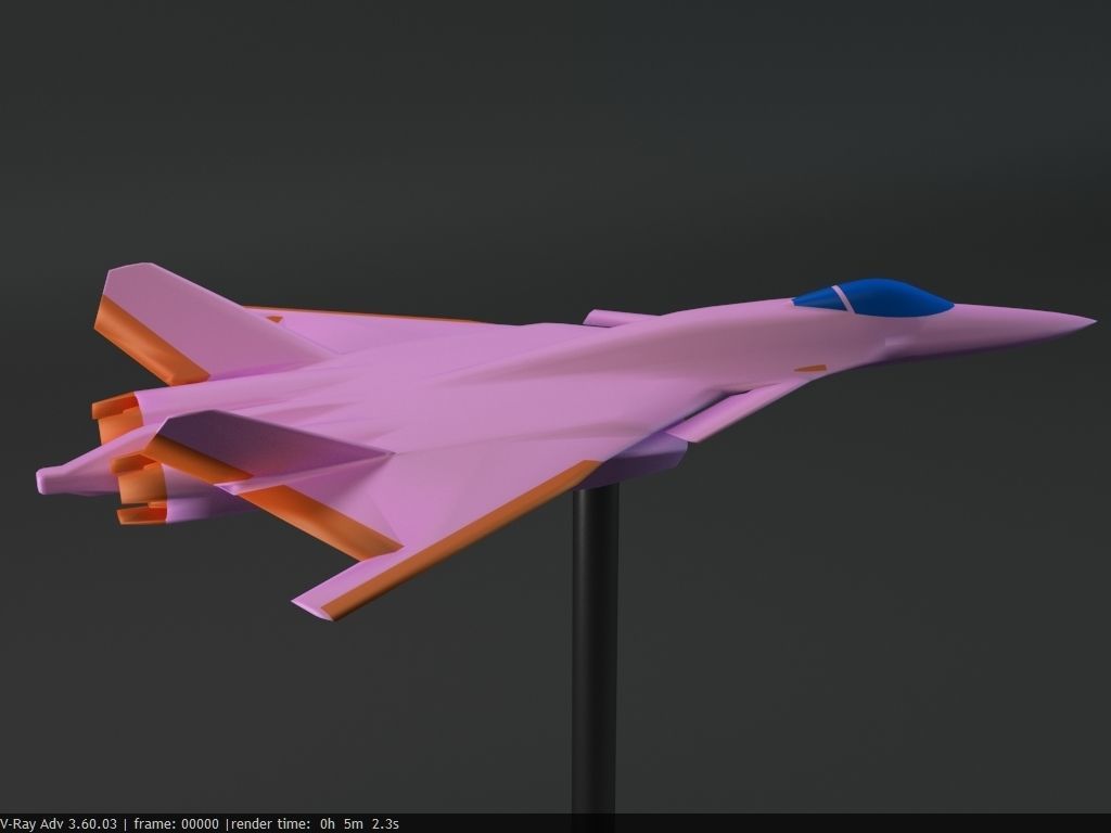 Fictional fighter 2 3D print model_1