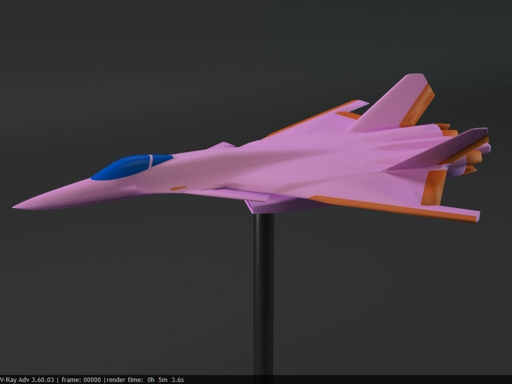 Fictional fighter 2 3D print model_3