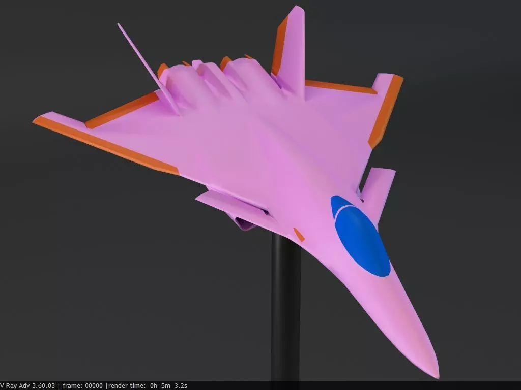 Fictional fighter 2 3D print model_0