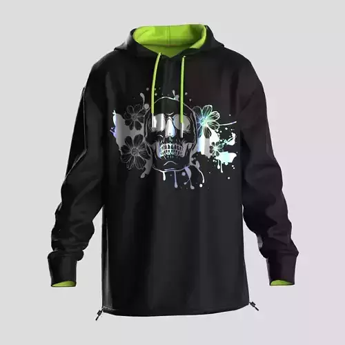 SKULL HOODIE w MD file and obj file 3D model 3D model