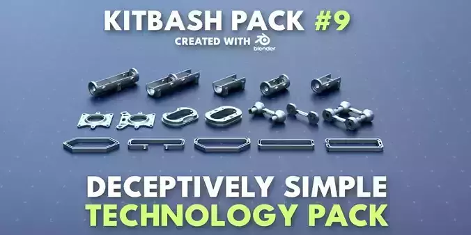 Simple Technology Kitbash Pack 9