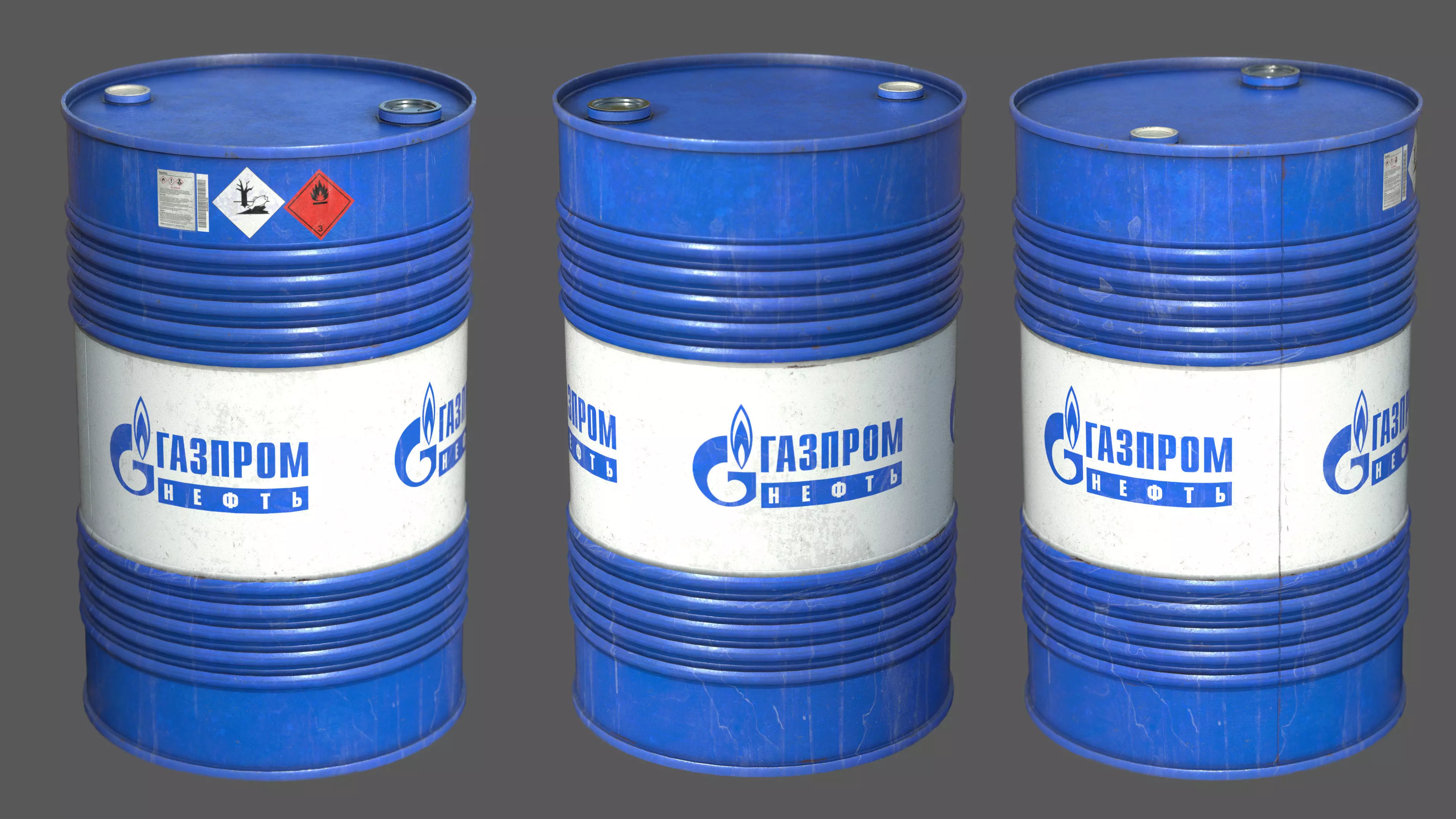 Oil Barrel Low-poly 3D model