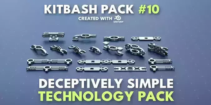 Simple Technology Kitbash Pack 10