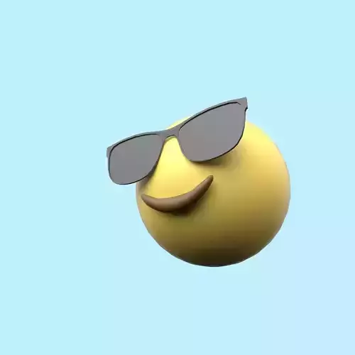 Smiling Face with Sunglasses 3D Emoji