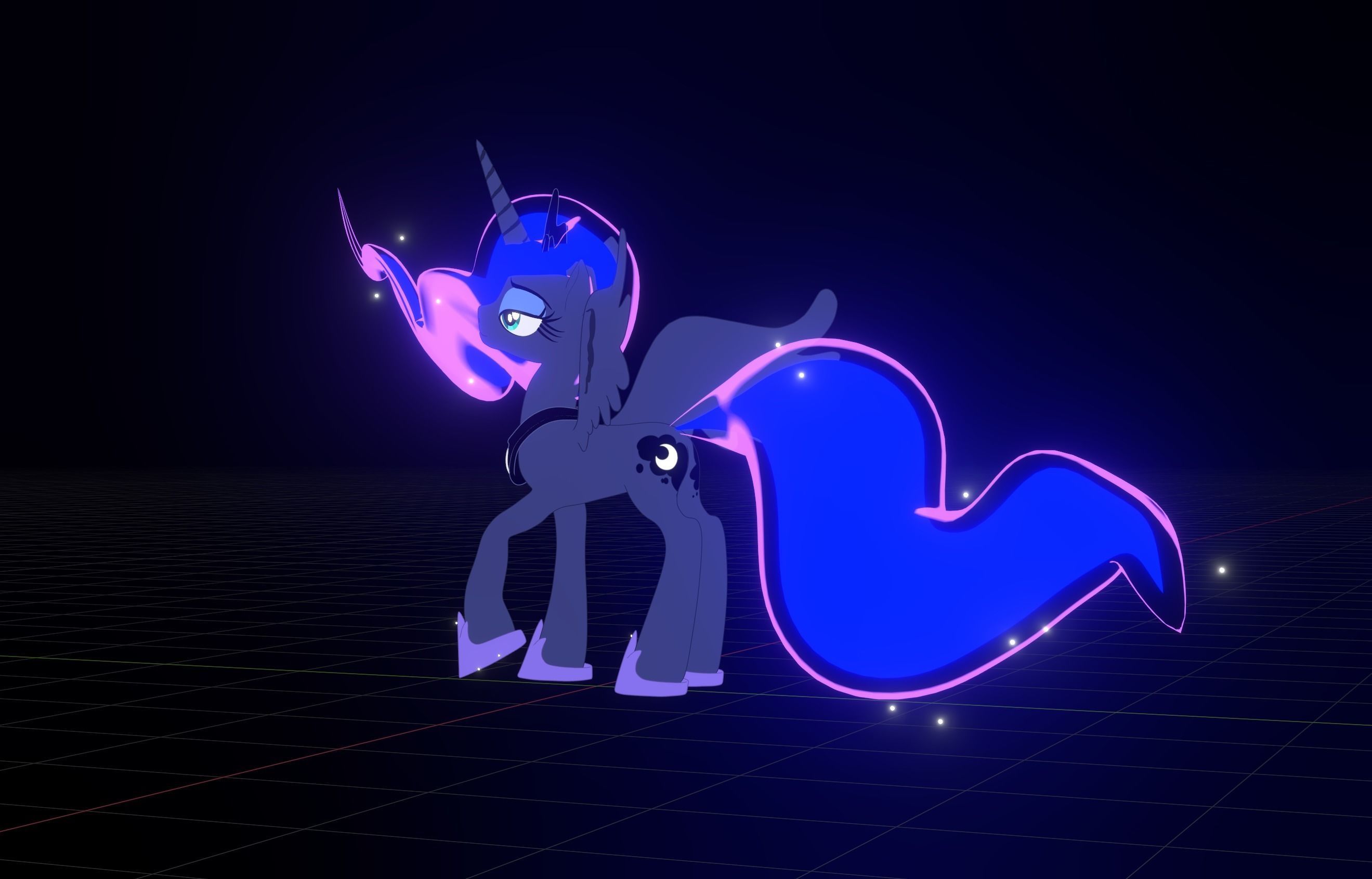 Princess Luna  with Toon Shading 3D model_53