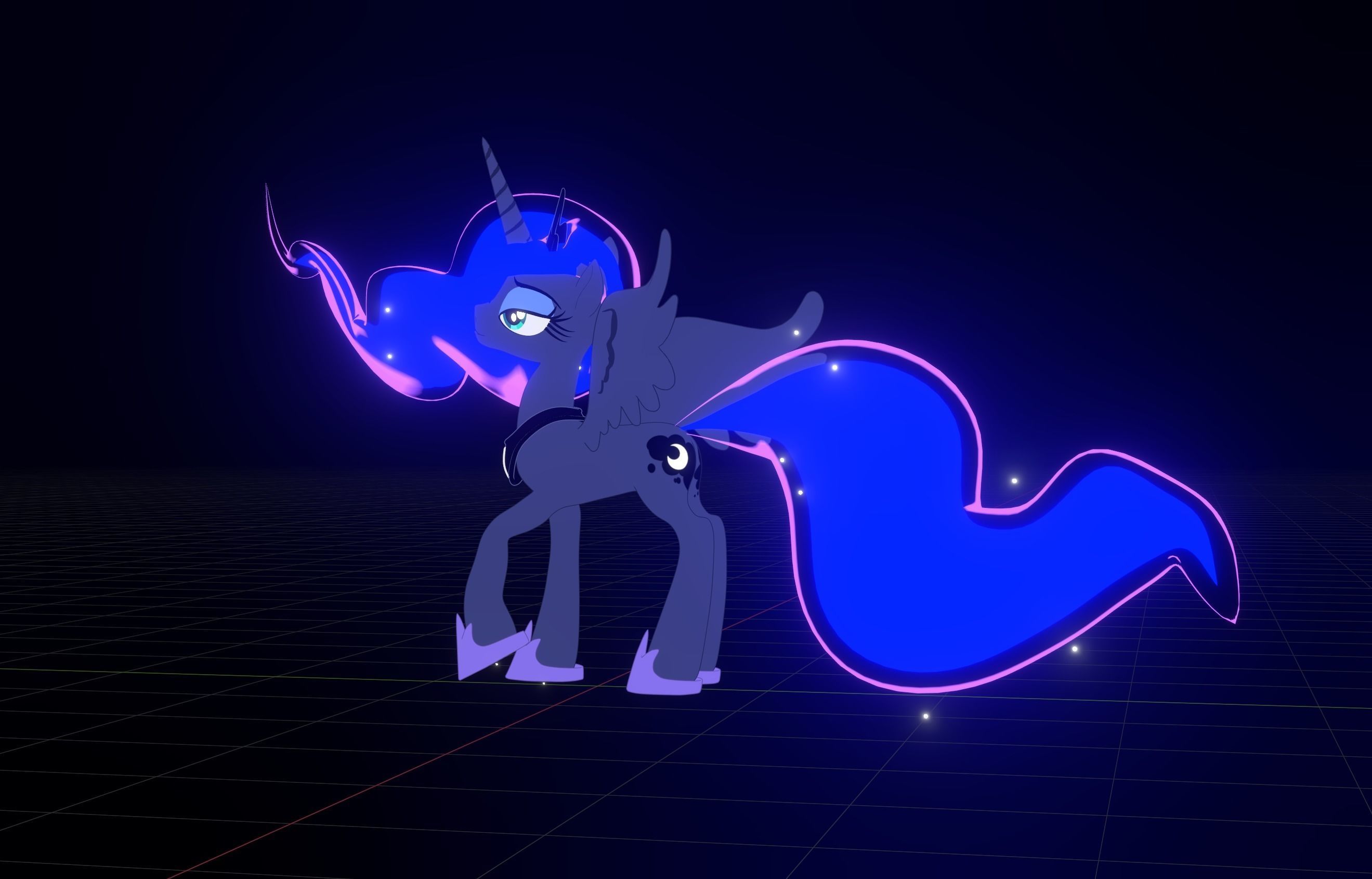 Princess Luna  with Toon Shading 3D model_55