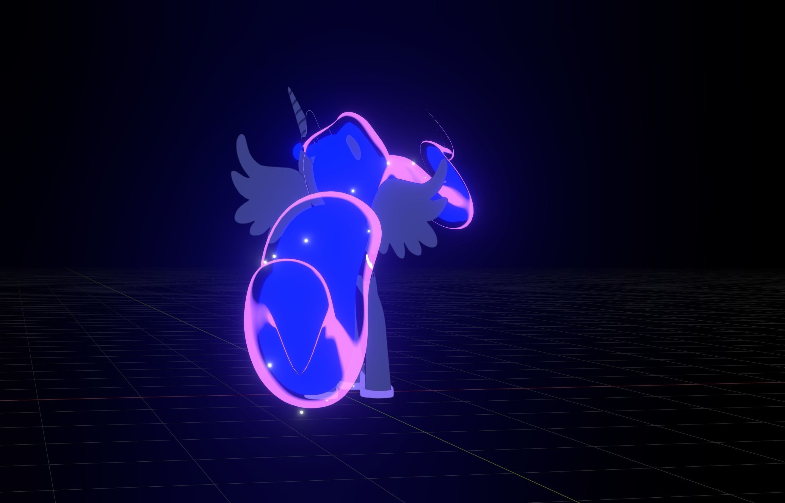 Princess Luna  with Toon Shading 3D model_46