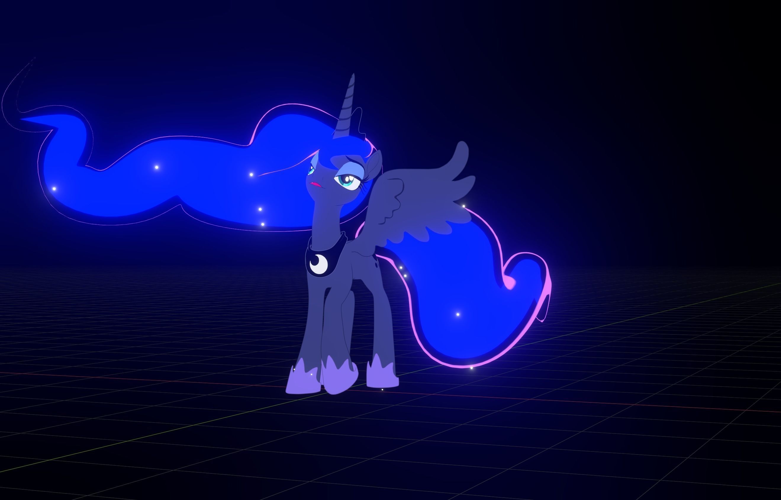 Princess Luna  with Toon Shading 3D model_25
