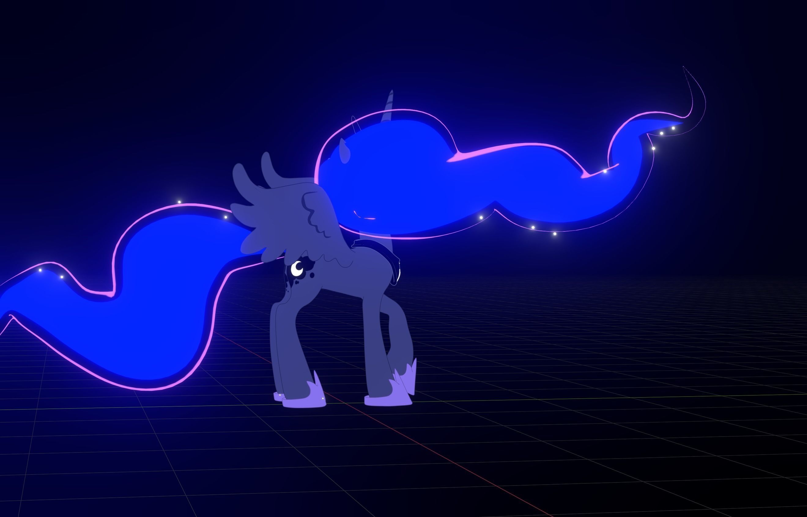 Princess Luna  with Toon Shading 3D model_37