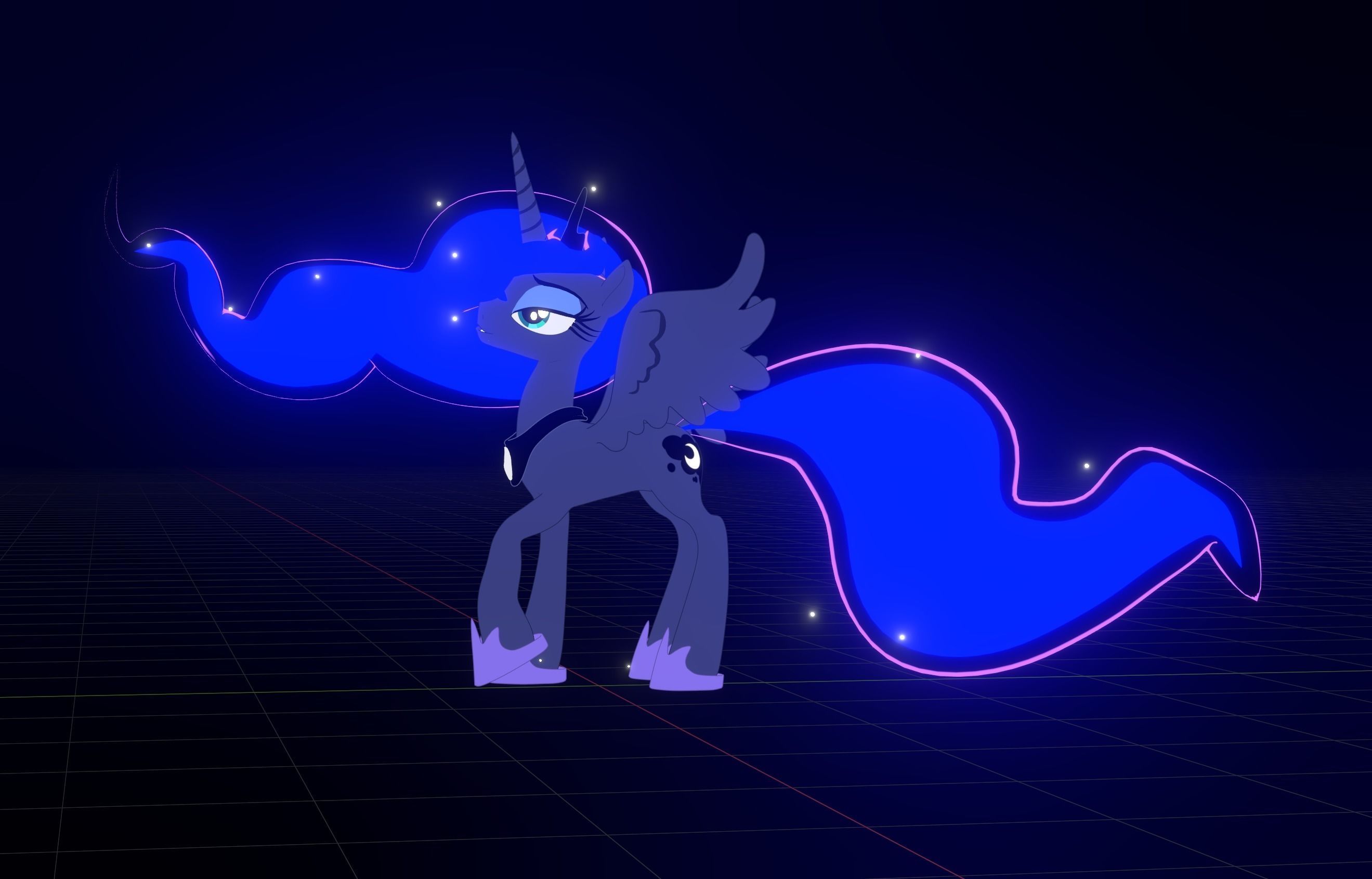 Princess Luna  with Toon Shading 3D model_17