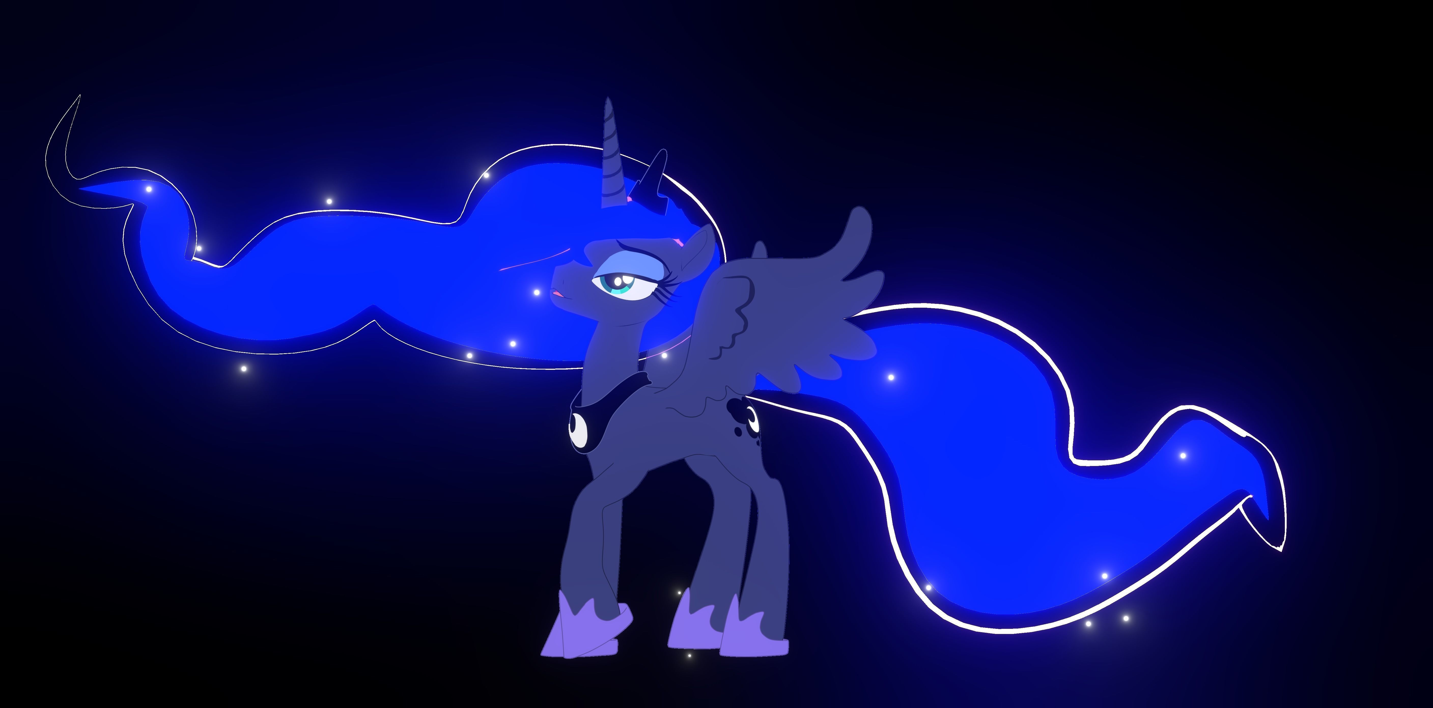 Princess Luna  with Toon Shading 3D model_11