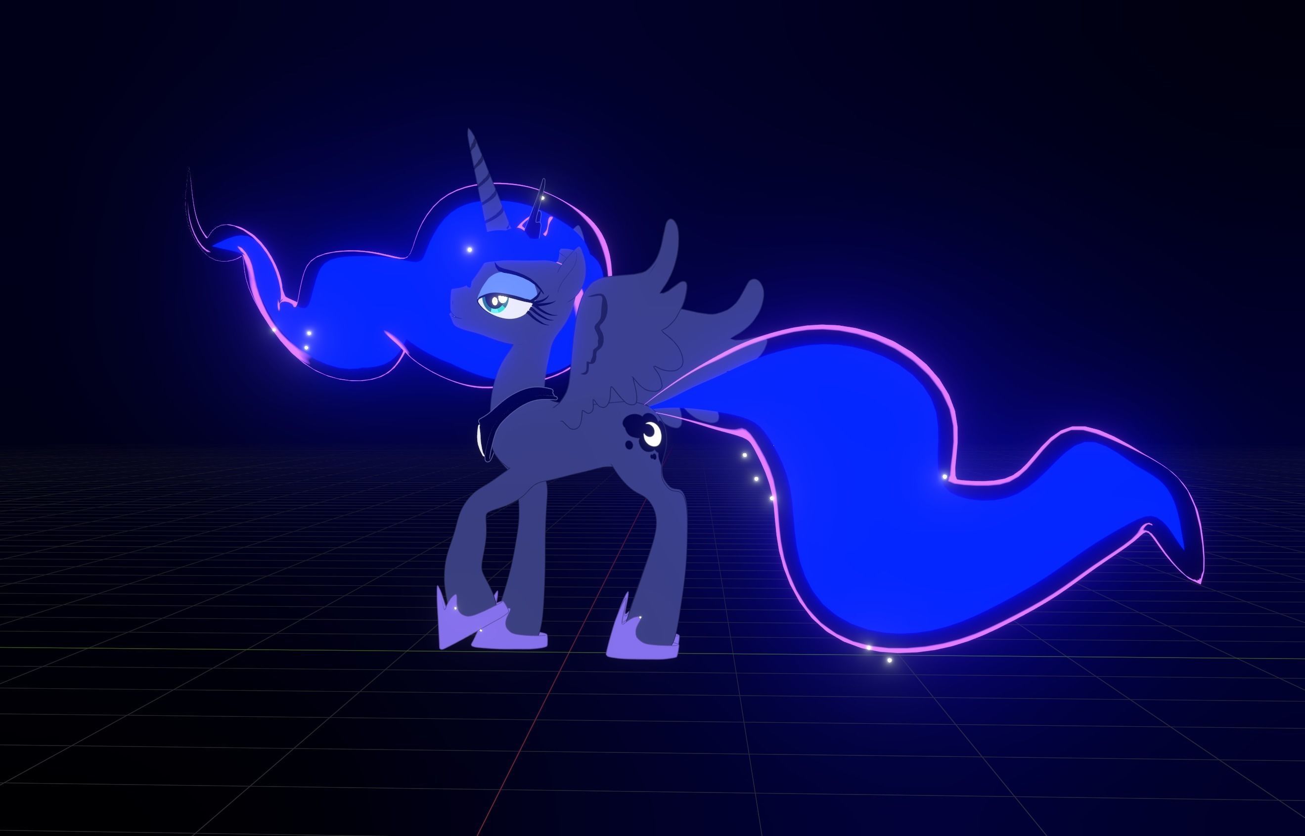 Princess Luna  with Toon Shading 3D model_58