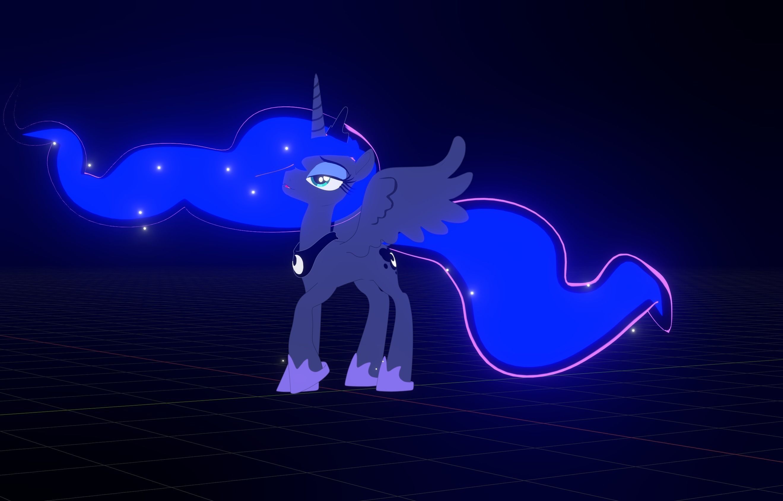 Princess Luna  with Toon Shading 3D model_21