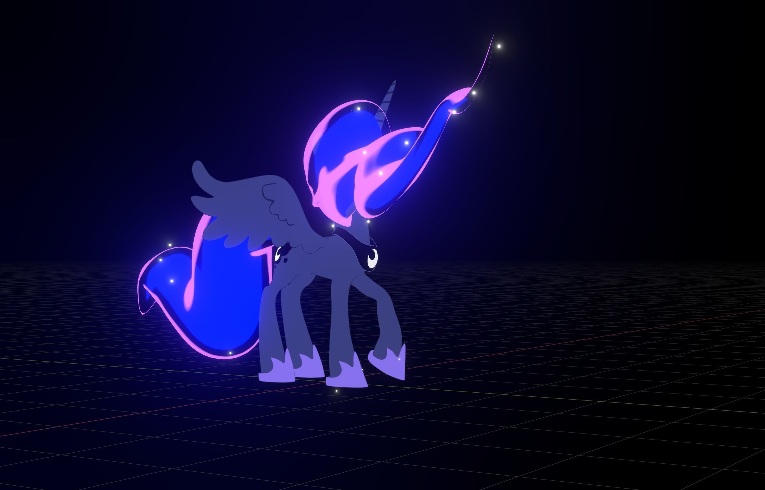 Princess Luna  with Toon Shading 3D model_33