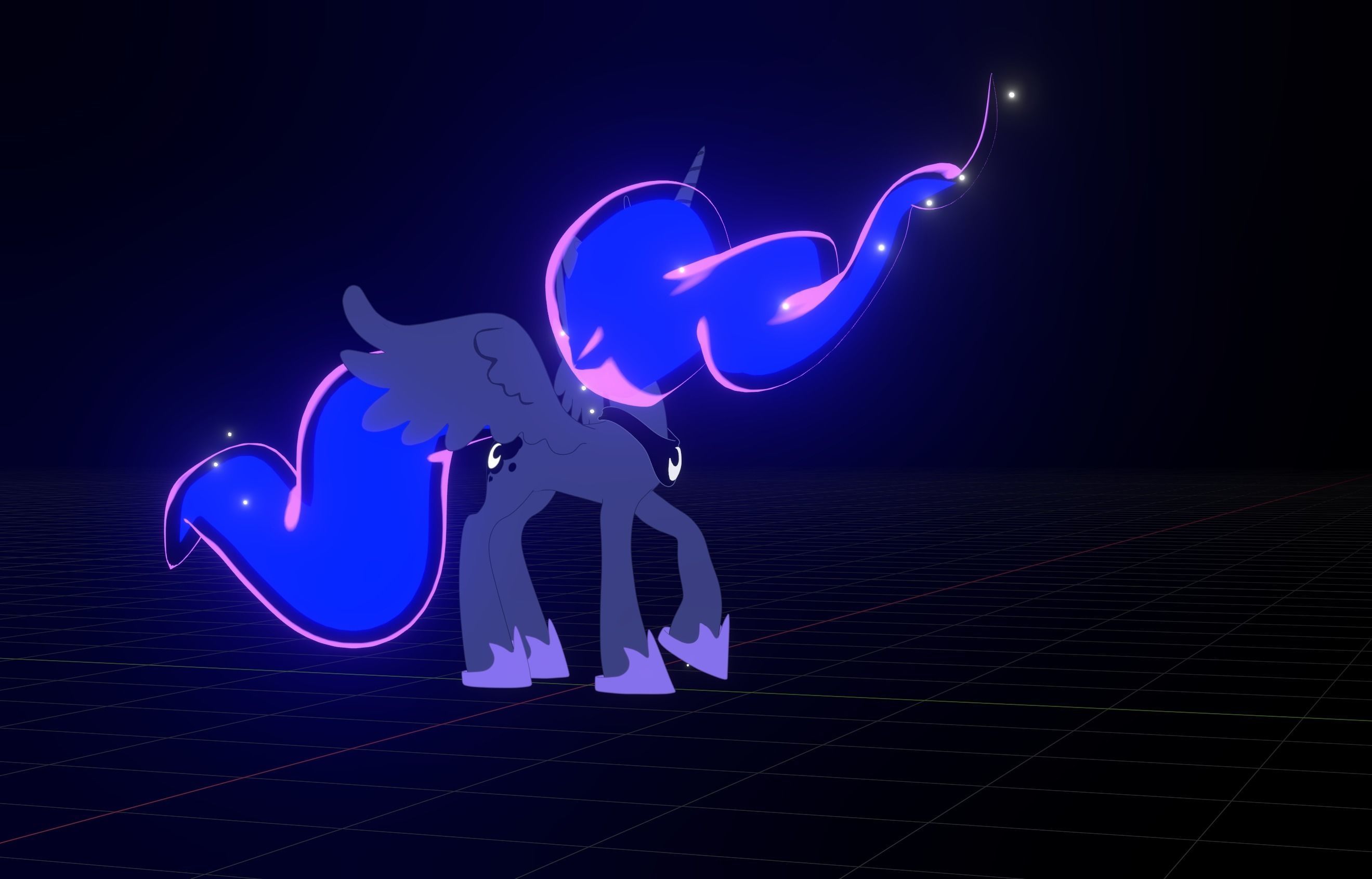Princess Luna  with Toon Shading 3D model_34