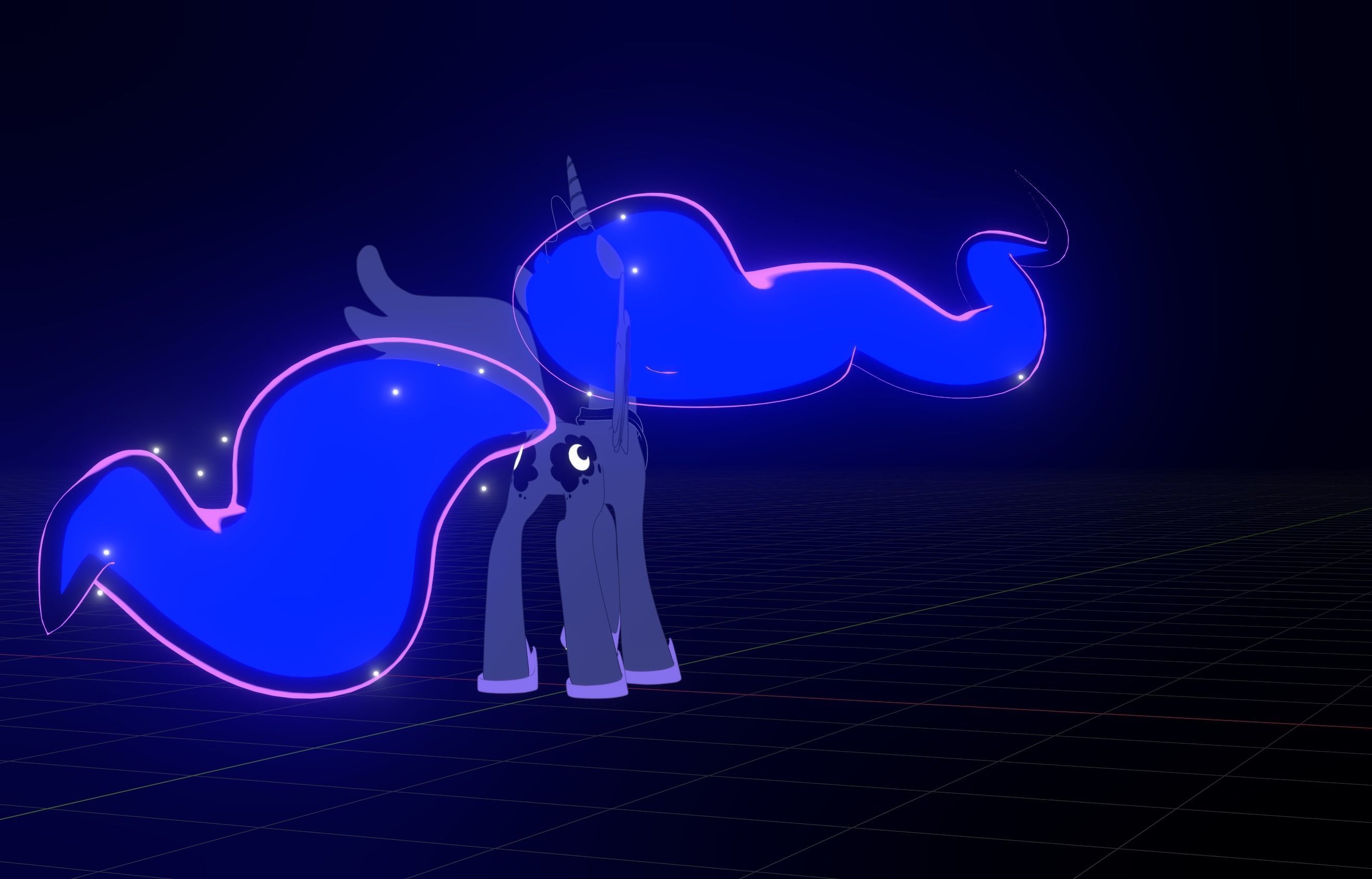 Princess Luna  with Toon Shading 3D model_42
