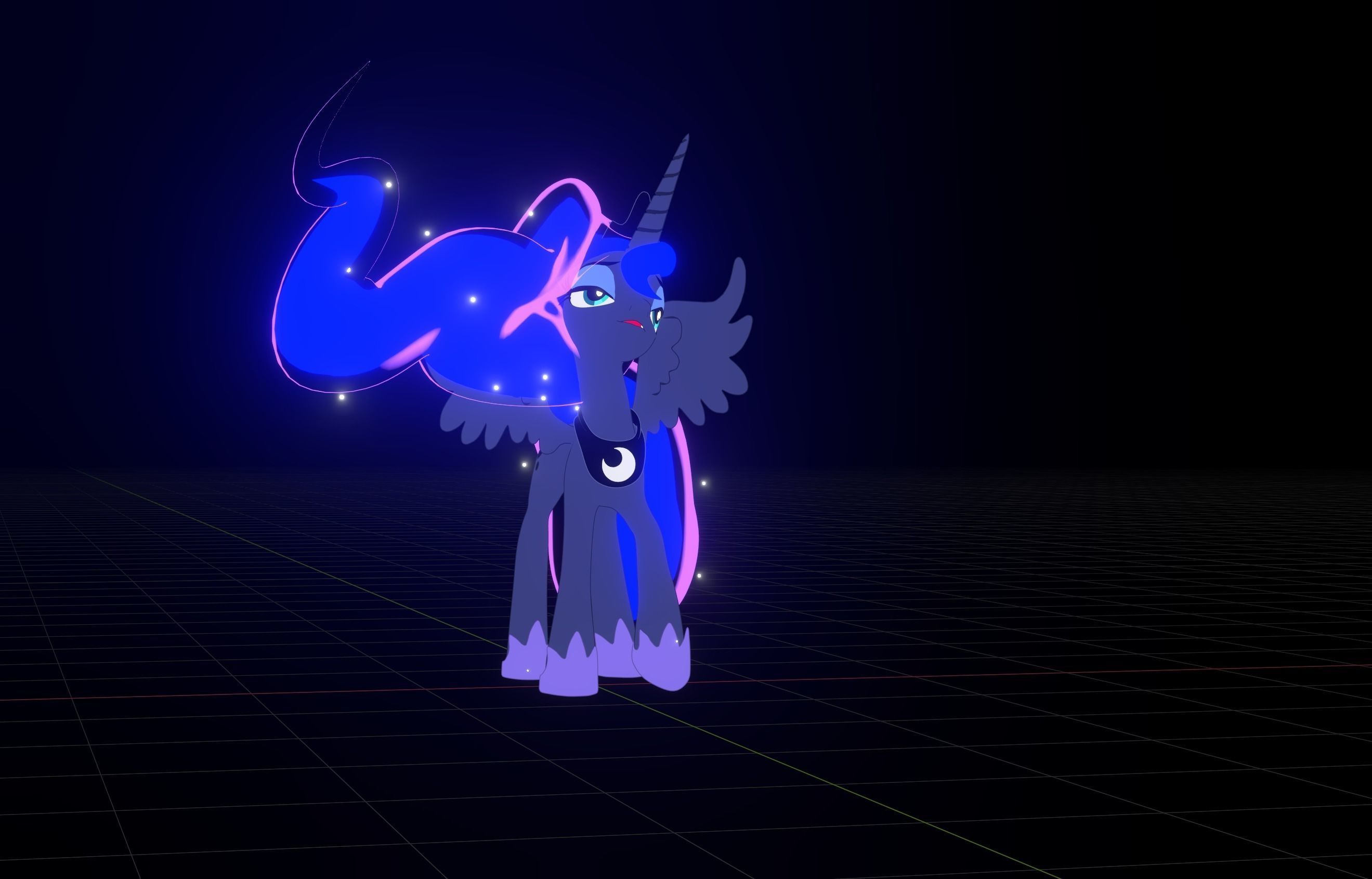 Princess Luna  with Toon Shading 3D model_29