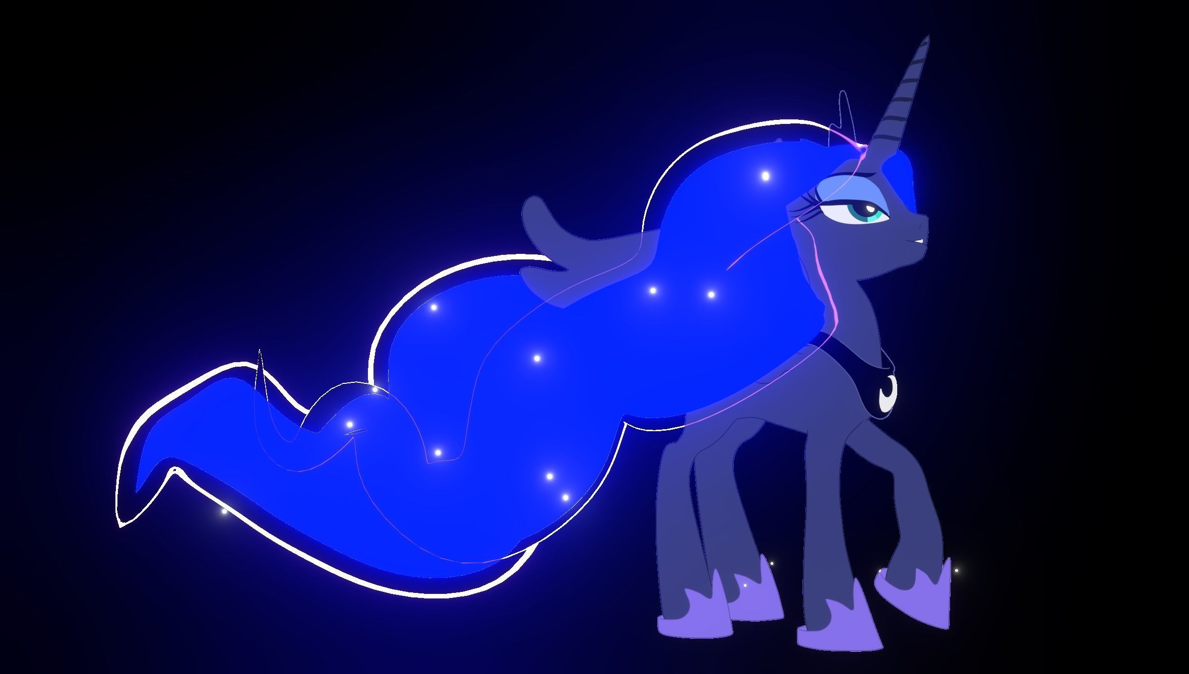 Princess Luna  with Toon Shading 3D model_10