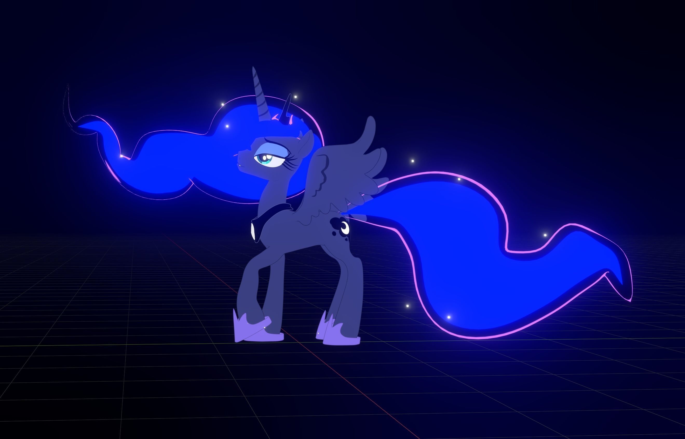 Princess Luna  with Toon Shading 3D model_16