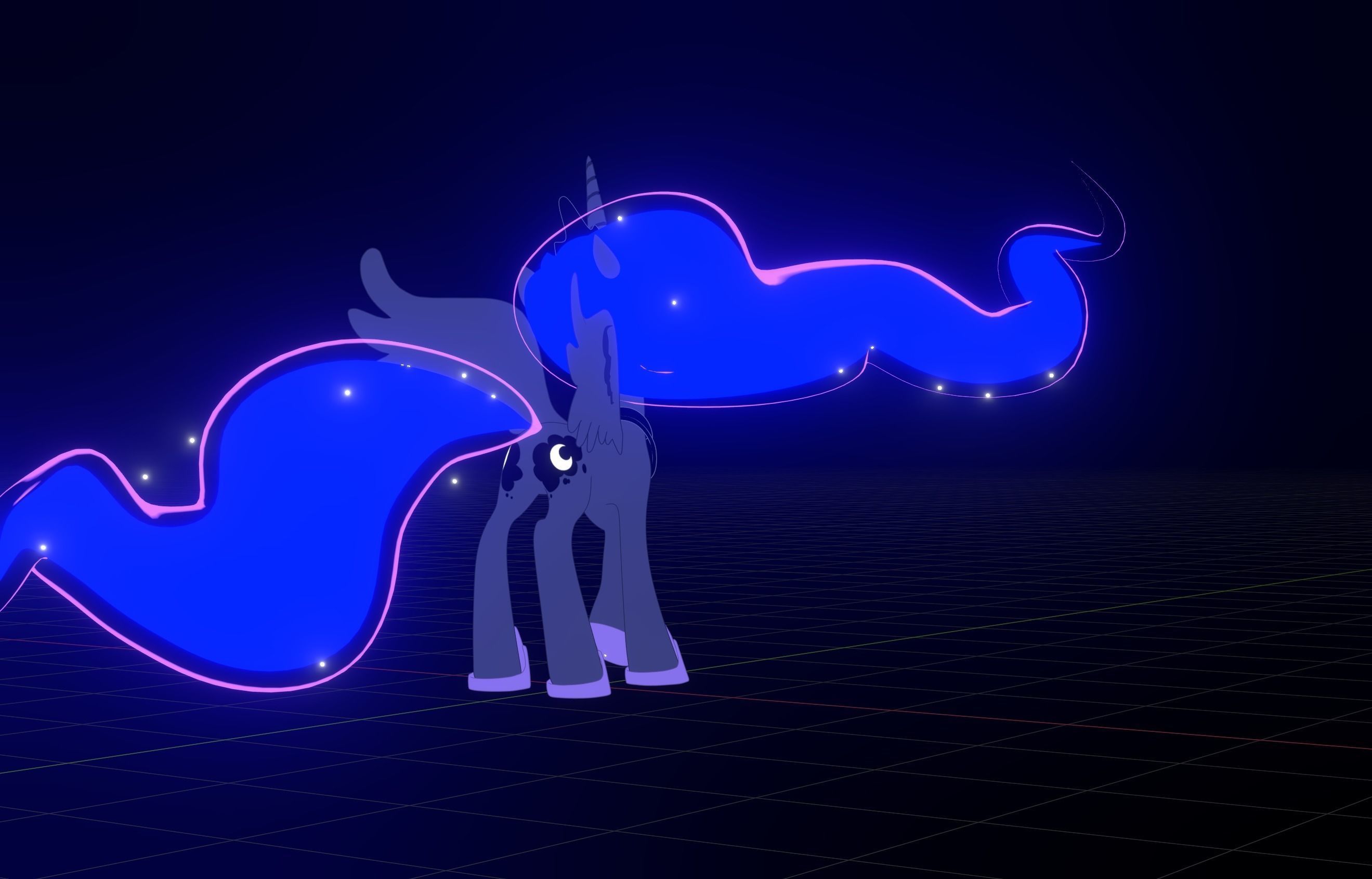 Princess Luna  with Toon Shading 3D model_41