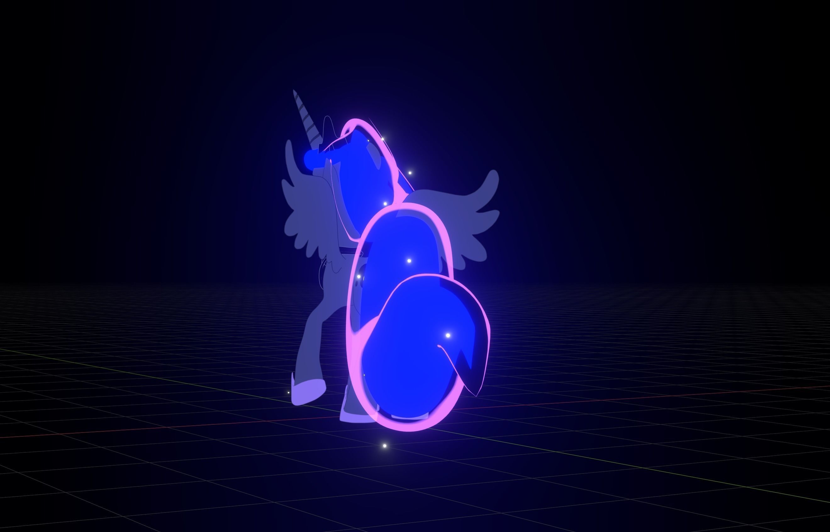 Princess Luna  with Toon Shading 3D model_48