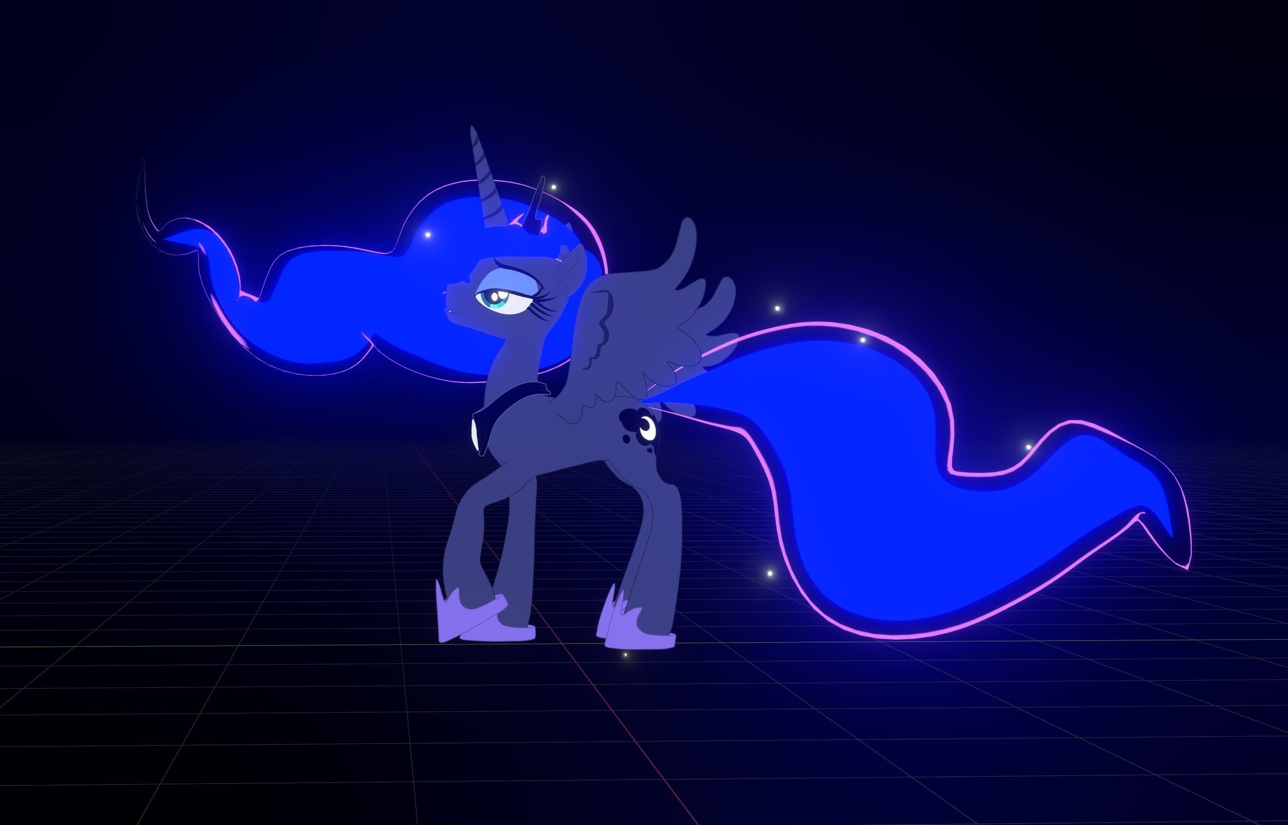 Princess Luna  with Toon Shading 3D model_15