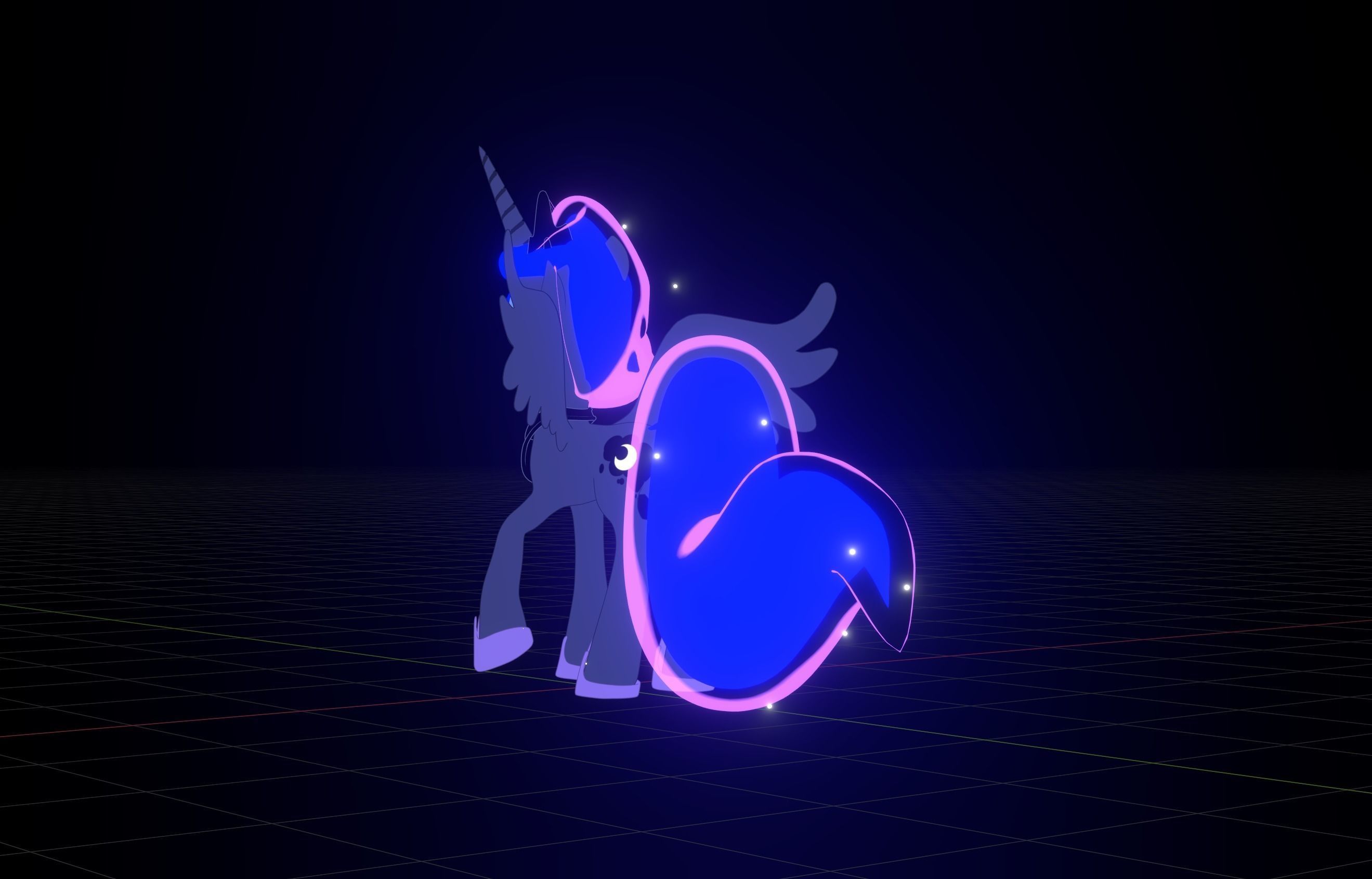 Princess Luna  with Toon Shading 3D model_49