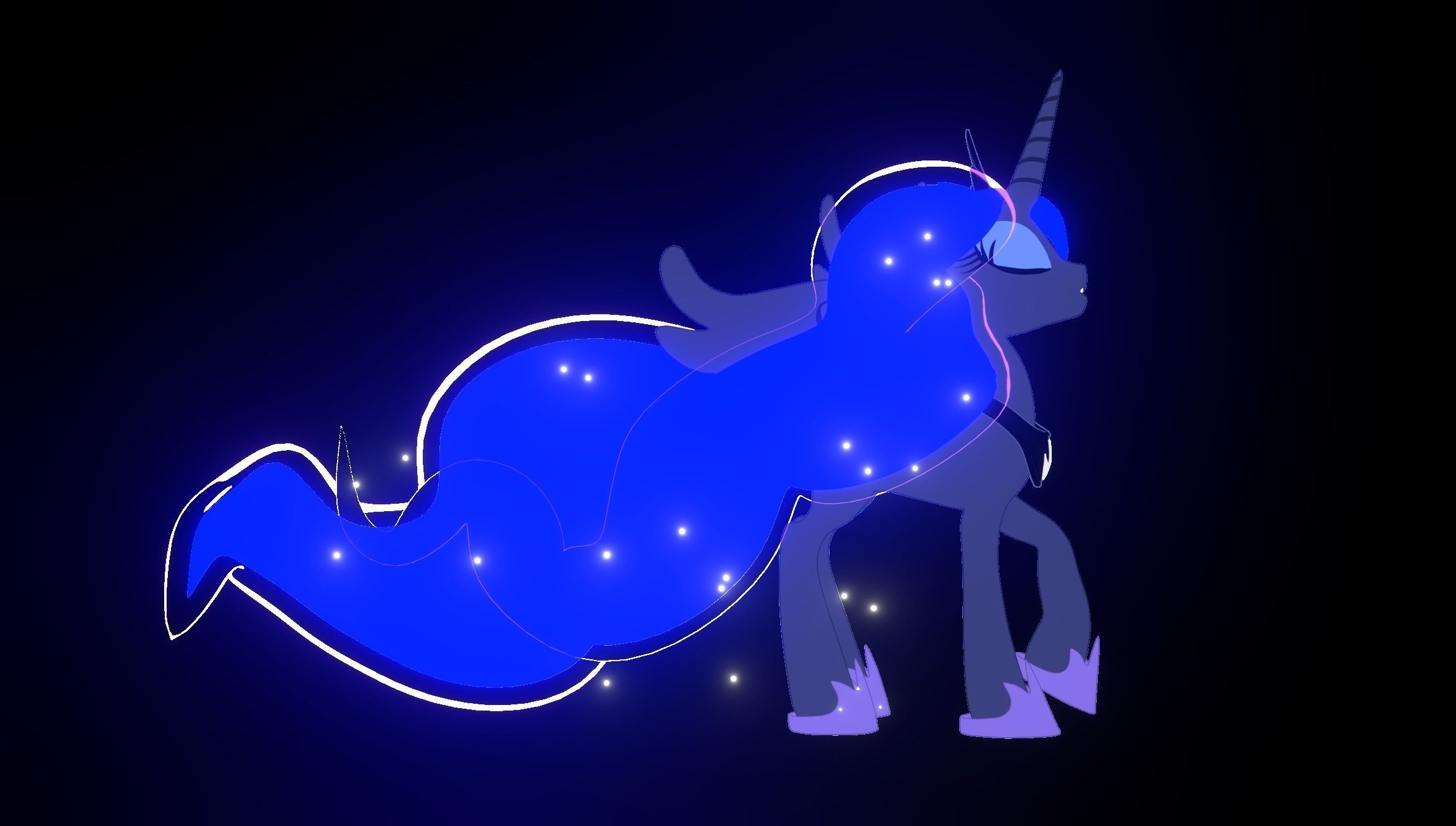 Princess Luna  with Toon Shading 3D model_9