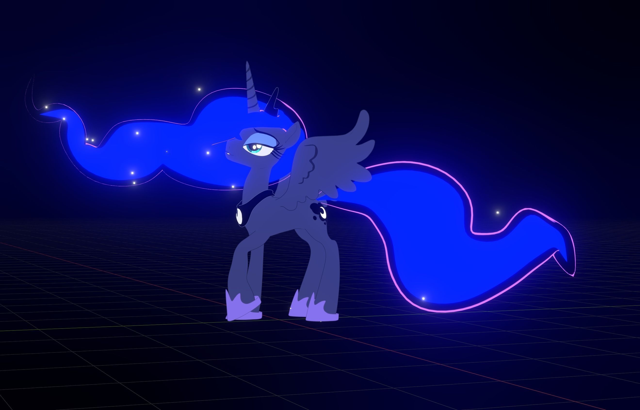Princess Luna  with Toon Shading 3D model_19