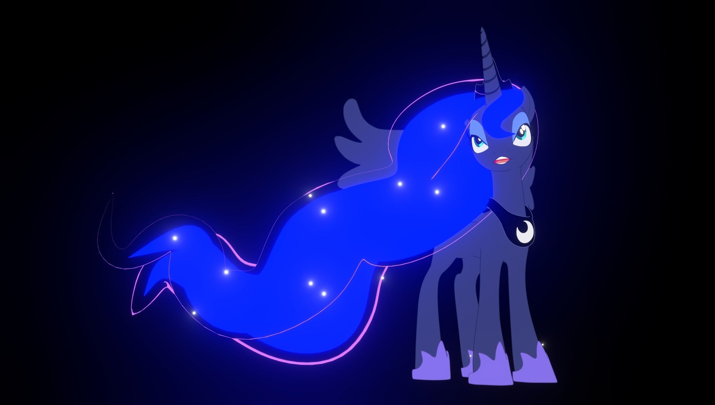 Princess Luna  with Toon Shading 3D model_6