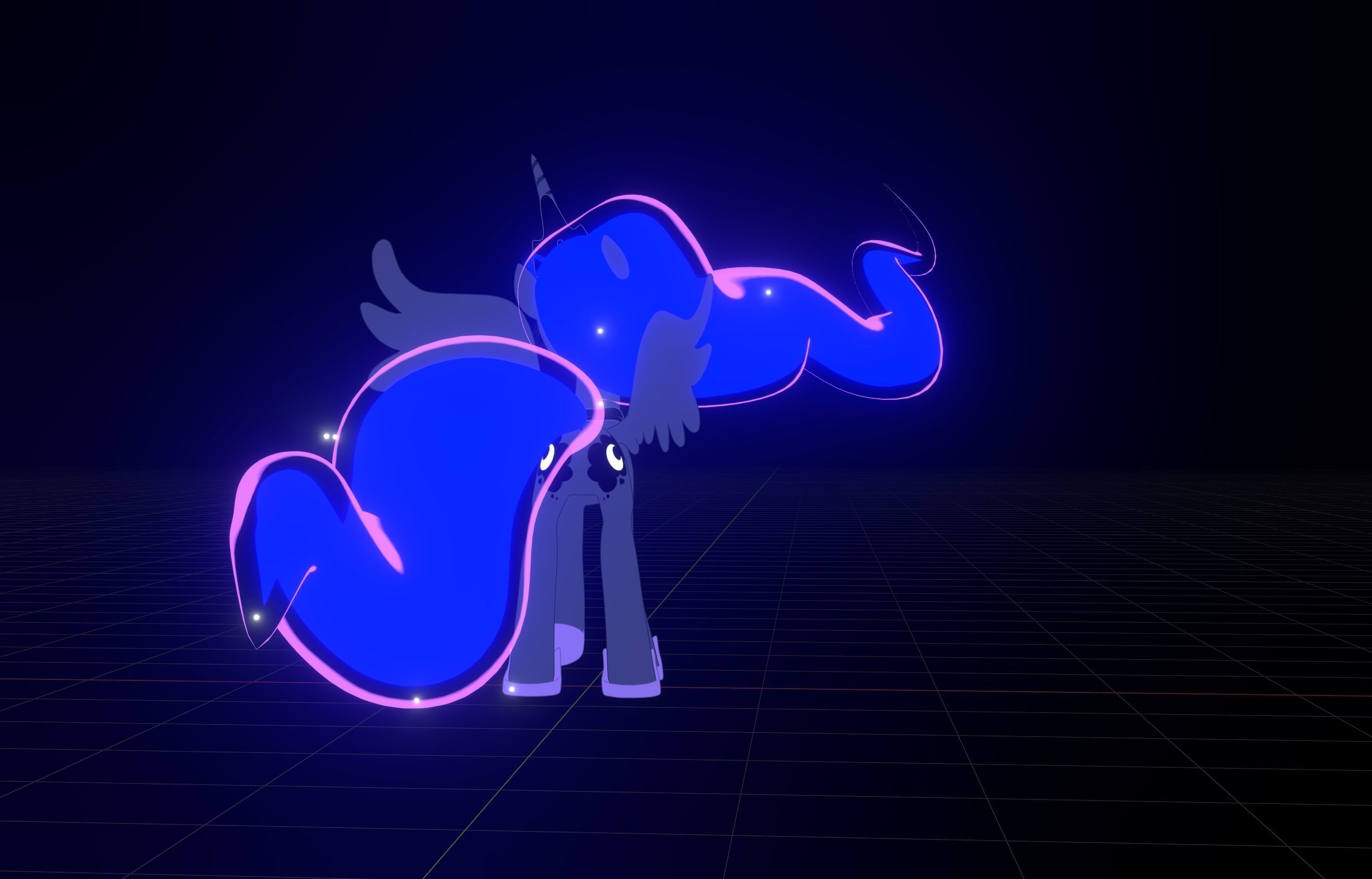 Princess Luna  with Toon Shading 3D model_44