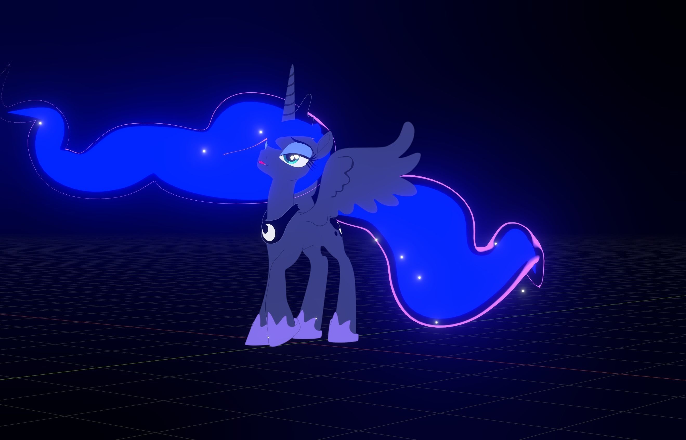 Princess Luna  with Toon Shading 3D model_23