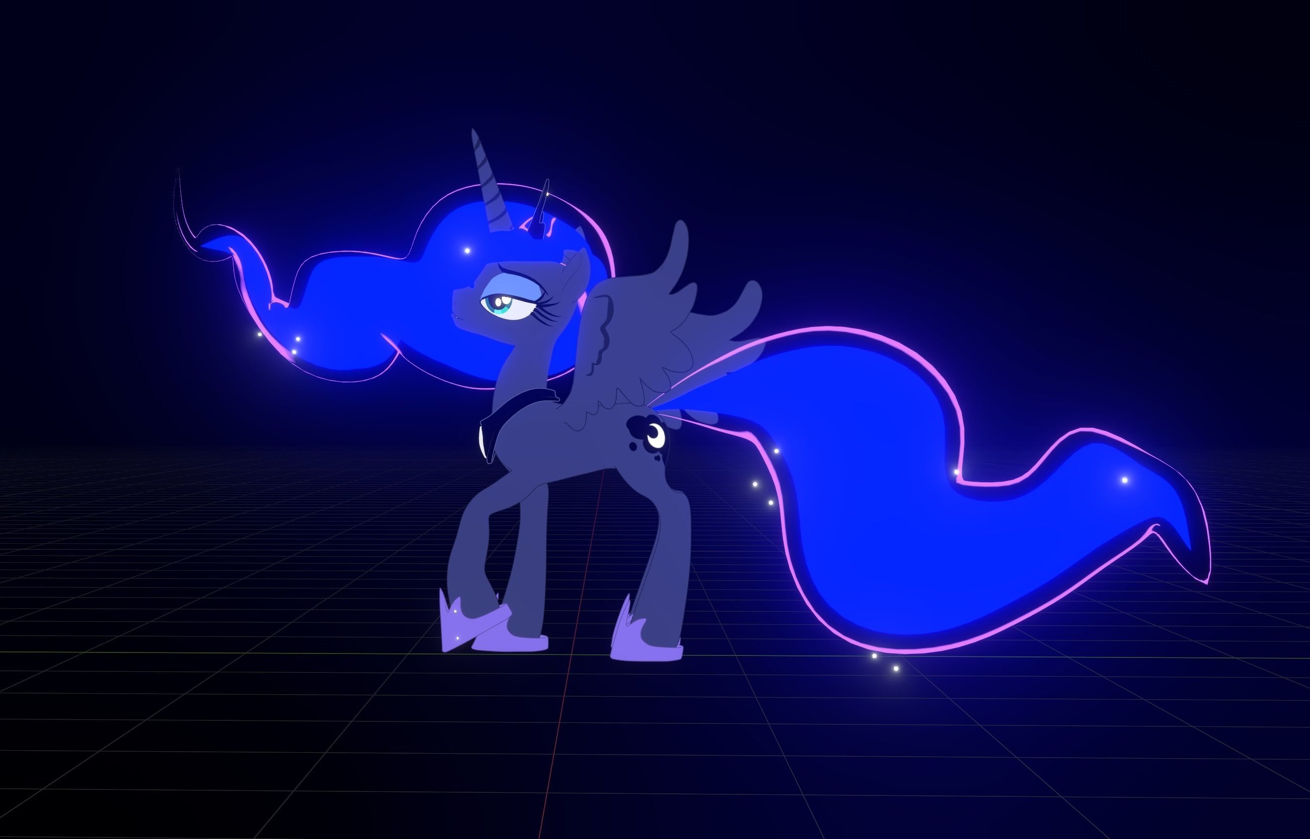 Princess Luna  with Toon Shading 3D model_59
