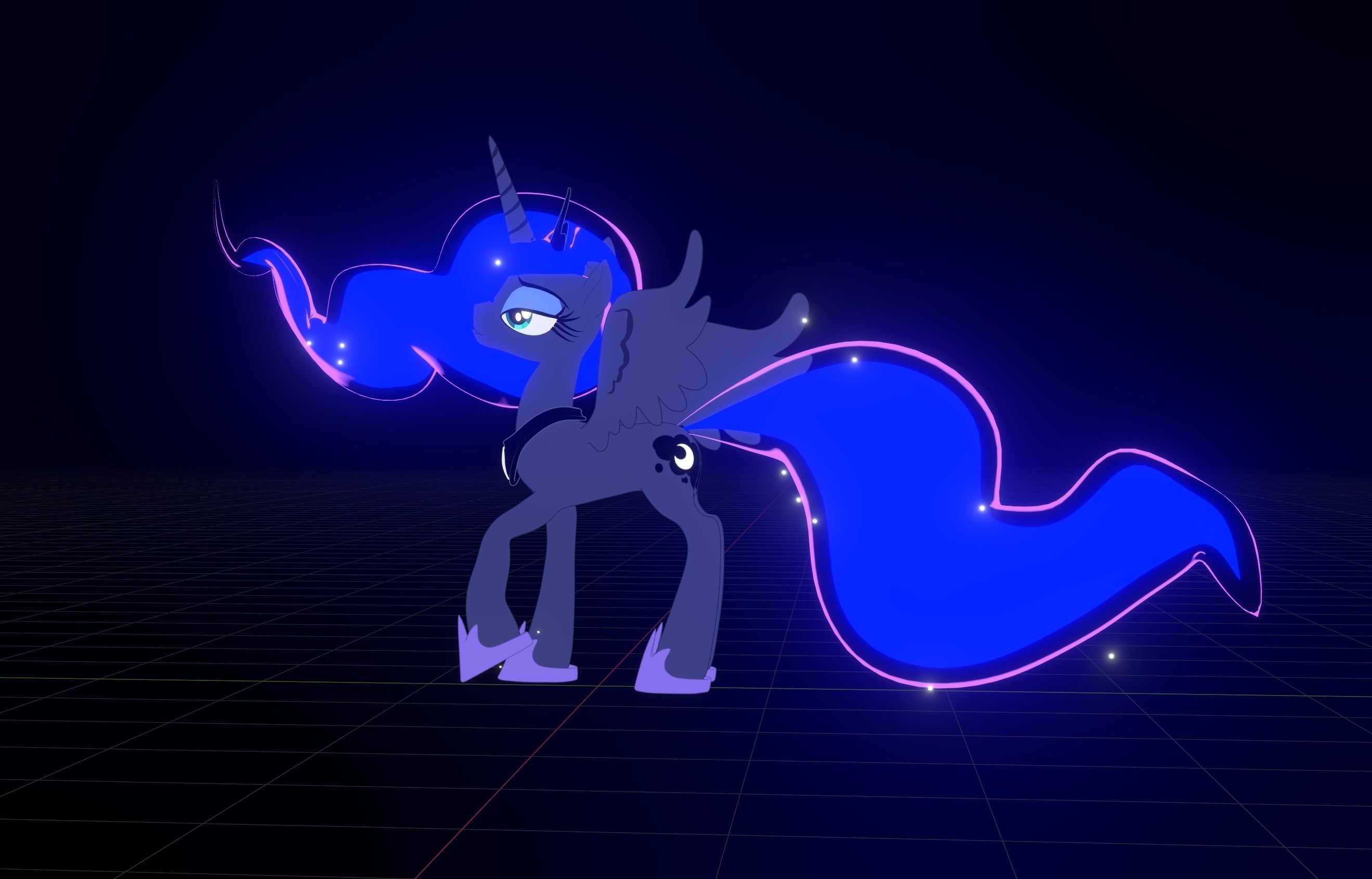 Princess Luna  with Toon Shading 3D model_57